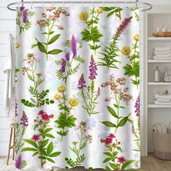 Shower Curtain with Hooks 180cm*180cm(70