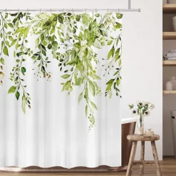 Shower Curtain with Hooks 180cm*180cm(70