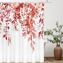 Shower Curtain with Hooks 180cm*180cm(70