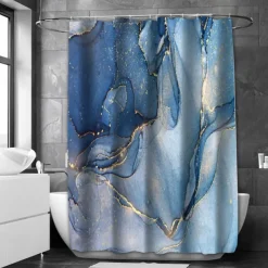Shower Curtain with Hooks 180cm*180cm(70