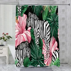 Shower Curtain with Hooks 180cm*180cm(70
