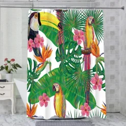 Shower Curtain with Hooks 180cm*180cm(70