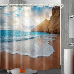 Shower Curtain with Hooks 180cm*180cm(70