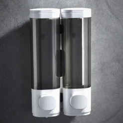 Shower Dispensers,Bathroom Liquid Soap Dispenser Wall Mounted For Kitchen and Hotel Plastic and Stainless Steel 300/600ml Shower Gel Dispenser 1PC