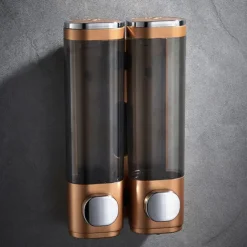 Shower Dispensers,Bathroom Liquid Soap Dispenser Wall Mounted For Kitchen and Hotel Plastic and Stainless Steel 300/600ml Shower Gel Dispenser 1PC