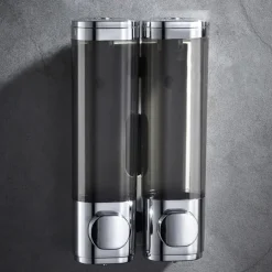 Shower Dispensers,Bathroom Liquid Soap Dispenser Wall Mounted For Kitchen and Hotel Plastic and Stainless Steel 300/600ml Shower Gel Dispenser 1PC