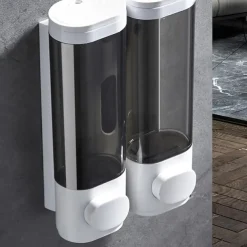 Shower Dispensers,Bathroom Liquid Soap Dispenser Wall Mounted For Kitchen and Hotel Plastic and Stainless Steel 300/600ml Shower Gel Dispenser 1PC