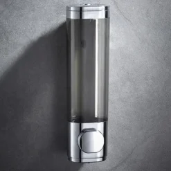 Shower Dispensers,Bathroom Liquid Soap Dispenser Wall Mounted For Kitchen and Hotel Plastic and Stainless Steel 300/600ml Shower Gel Dispenser 1PC