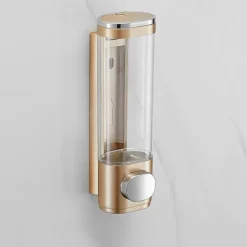 Shower Dispensers,Bathroom Liquid Soap Dispenser Wall Mounted For Kitchen and Hotel Plastic and Stainless Steel 300/600ml Shower Gel Dispenser 1PC