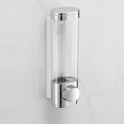 Shower Dispensers,Bathroom Liquid Soap Dispenser Wall Mounted For Kitchen and Hotel Plastic and Stainless Steel 300/600ml Shower Gel Dispenser 1PC