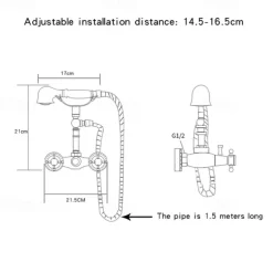Shower Faucet / Body Jet Massage Set - Handshower Included pullout Rainfall Shower Antique / Vintage Style Antique Brass Mount Inside Brass Valve Bath Shower Mixer Taps