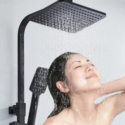 Shower Faucet / Shower System / Rainfall Shower Head System Set - Handshower Included LED Rainfall Shower Contemporary Electroplated / Painted Finishes Mount Outside Ceramic Valve Bath Shower Mixer