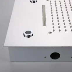 Shower Faucet,500*360 Chrome LED Shower Faucet Sets with Stainless Steel Shower Head and Handshower Ceiling Mounted Water Fall/Jet/Rainfall Shower Head(The Product Needs to be Electrified to Use)