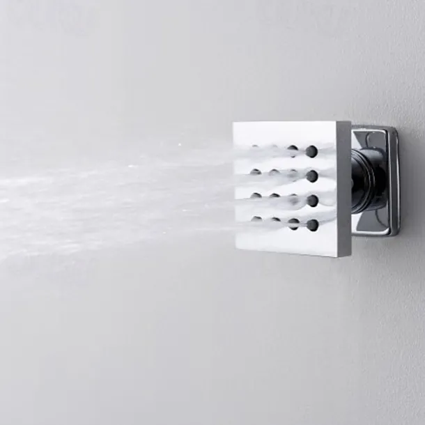 Shower Faucet,12 inch Chrome Shower Faucets Sets Complete with Brass Shower Head and Solid Brass Handshower+Wall MountedRainfall Shower Head System(Contain Bodysprays,Shower Arm,Handshower)