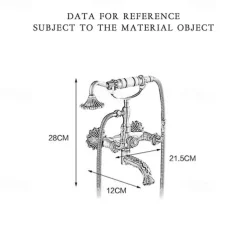 Shower Faucet Set - Handshower Included pullout Vintage Style / Country Antique Brass Mount Outside Ceramic Valve Bath Shower Mixer Taps