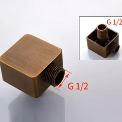 Shower Faucet Set Wall Mounted Vintage Brass, Rainfall Overhead Combo Set Bathroom Mixer Ceramic Shower Hendheld Sprayer High Pressure Black Antique