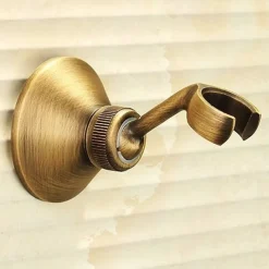 Shower Faucet,Antique Brass Shower Faucet Set,Wall Mounted Rainfall Single Handle Two Holes Shower Mixer Taps with Hot and Cold Switch