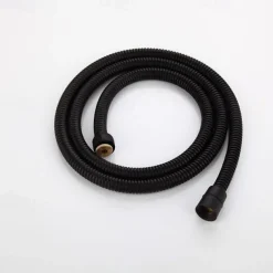 Shower Faucet,Contemporary Black Bath Shower Faucet Set / 16 Inch Bathroom Rain LED Shower Head / Hot And Cold Mixer Valve / Brass Hand Shower Included