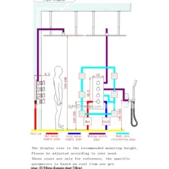 Shower Faucet,Contemporary Black Bath Shower Faucet Set / 16 Inch Bathroom Rain LED Shower Head / Hot And Cold Mixer Valve / Brass Hand Shower Included