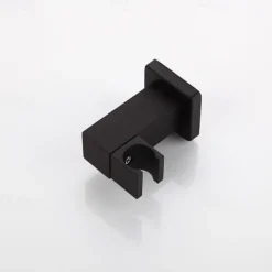 Shower Faucet,Contemporary Black Bath Shower Faucet Set / 16 Inch Bathroom Rain LED Shower Head / Hot And Cold Mixer Valve / Brass Hand Shower Included