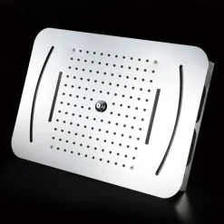 Shower Faucet,LED Shower Head Chrome finished 58x38cm SUS304 3 Function Rainfall Waterfall Mist Ceiling Mounted light remote control Shower Faucet