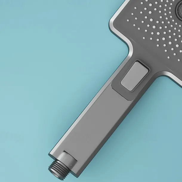 Shower Faucet,Rainfall Shower Set Piano Digital Intelligent Brass Bathroom Faucets Hot Cold Waterfall Tap Rainfall Gray/White/Black Shower System