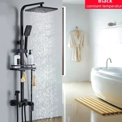 Shower Faucet,Rainfall Shower Head System Mixer valve Set - Handshower Included pullout Rainfall Shower Contemporary Antique Painted Finishes Mount Inside Ceramic Valve Bath Shower
