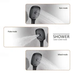 Shower Faucet,Rainfall Shower Head System / Thermostatic Mixer valve Set - Rainfall Shower Contemporary Painted Finishes Mount Inside Brass Valve Bath Shower Mixer Taps