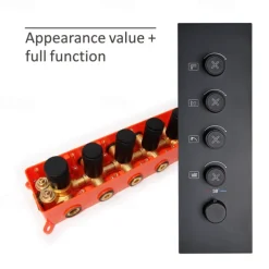 Shower Faucet,Rainfall Shower Head System / Thermostatic Mixer valve Set - Rainfall Shower Contemporary Painted Finishes Mount Inside Brass Valve Bath Shower Mixer Taps