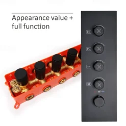 Shower Faucet,Rainfall Shower Head System Set - Rainfall Shower Contemporary Mount Inside Brass Valve Bath Shower Mixer Taps