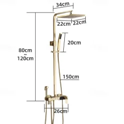 Shower Faucet,Shower System Rainfall Shower Head System Thermostatic Mixer valve Set - Handshower Included pullout Rainfall Shower Antique Country Nickel Brushed Mount Inside Ceramic Valve