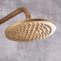 Shower Faucet,Shower System Set Handshower Included pullout Waterfall Vintage Style/Country Brass Mount Outside Ceramic Valve Bath Shower Mixer Taps