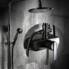 Shower Faucet,Shower System Set Antique Oil-rubbed Bronze Ceramic Valve Bath Shower Mixer Taps/Brass/Single Handle Three Holes