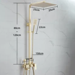 Shower Faucet,Shower System Rainfall Shower Head System Body Jet Massage Set - Handshower Included pullout Rainfall Shower Antique Vintage Style Nickel Brushed Mount Inside Ceramic Valve