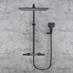 Shower Faucet,Shower System Set - Handshower Included Contemporary Chrome / Electroplated Mount Outside Ceramic Valve Bath Shower Mixer Taps