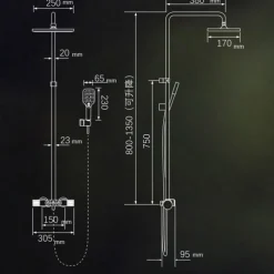 Shower Faucet,Shower System Set - Handshower Included Contemporary Chrome / Electroplated Mount Outside Ceramic Valve Bath Shower Mixer Taps