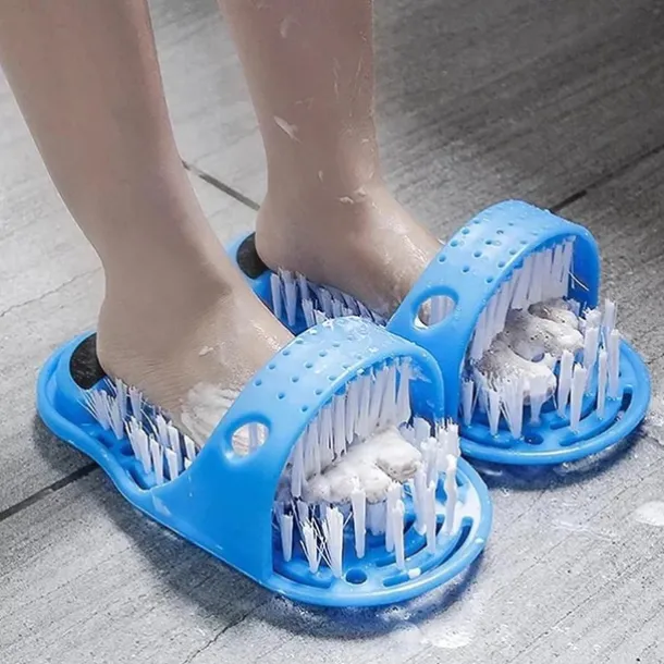 Shower Foot Brush Cleaner Scrubber Bathroom Washing Legs Sandal Massager with Suction Cups, Promotes Circulation, Removes Dead Skin, Prevents Dry & Callused Feet, Reduces Bending
