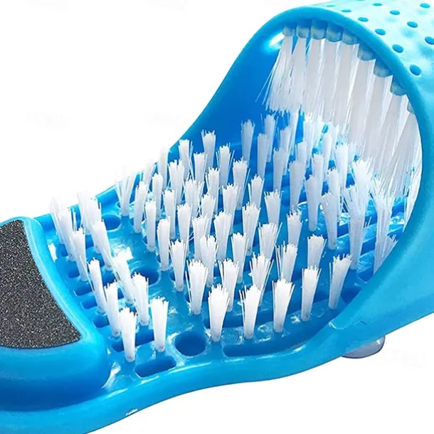 Shower Foot Brush Cleaner Scrubber Bathroom Washing Legs Sandal Massager with Suction Cups, Promotes Circulation, Removes Dead Skin, Prevents Dry & Callused Feet, Reduces Bending