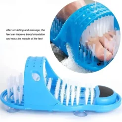 Shower Foot Brush Cleaner Scrubber Bathroom Washing Legs Sandal Massager with Suction Cups, Promotes Circulation, Removes Dead Skin, Prevents Dry & Callused Feet, Reduces Bending