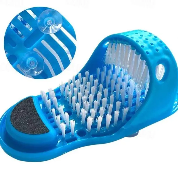 Shower Foot Brush Cleaner Scrubber Bathroom Washing Legs Sandal Massager with Suction Cups, Promotes Circulation, Removes Dead Skin, Prevents Dry & Callused Feet, Reduces Bending