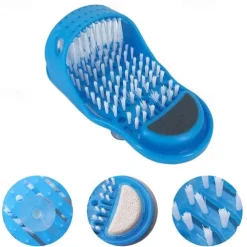 Shower Foot Brush Cleaner Scrubber Bathroom Washing Legs Sandal Massager with Suction Cups, Promotes Circulation, Removes Dead Skin, Prevents Dry & Callused Feet, Reduces Bending