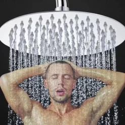 Shower Head 12/10/8/6 Inch Stainless Steel Ultra-thin Round Waterfall Shower Heads Rainfall Shower Head Rain Bathroom Accessories