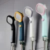 Shower Head 4 Mode Adjustable High Pressure Water Saving One-key Stop Water Handheld Pressurized Showerhead Bathroom Accessories(With 1.5m Water Pipe and Support)