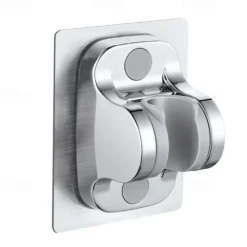 Shower Head Bracket No Drilling Holder, 360° Adjustable Without Drilling ABS Wall Bracket Replacement Waterproof Attachment for Bathroom