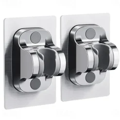 Shower Head Bracket No Drilling Holder, 360° Adjustable Without Drilling ABS Wall Bracket Replacement Waterproof Attachment for Bathroom