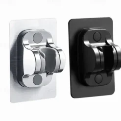 Shower Head Bracket No Drilling Holder, 360° Adjustable Without Drilling ABS Wall Bracket Replacement Waterproof Attachment for Bathroom
