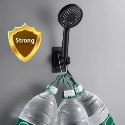 Shower Head Bracket No Drilling Holder, 360° Adjustable Without Drilling ABS Wall Bracket Replacement Waterproof Attachment for Bathroom