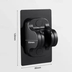 Shower Head Bracket No Drilling Holder, 360° Adjustable Without Drilling ABS Wall Bracket Replacement Waterproof Attachment for Bathroom