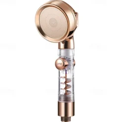 Shower Head High Pressure 3-Function SPA Shower Head With Switch On/Off Button Filter Bath Head Water Saving Shower Bathroom