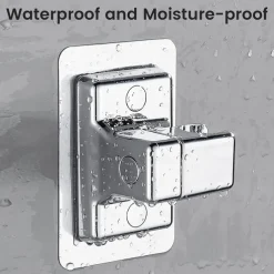 Shower Head Holder Wall Mount Adhesive Adjustable Handheld Shower Wand Holder No Drilling Wall Mount Bracket
